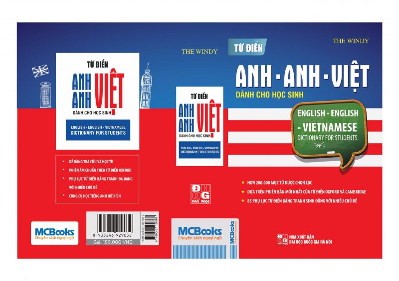 Từ điển Anh Anh Việt dành cho học sinh (bìa xanh đỏ)