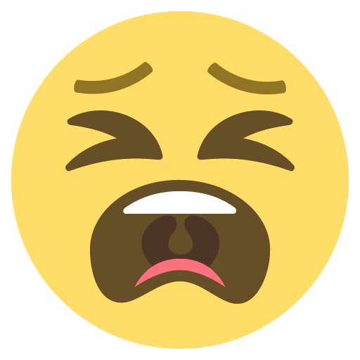 tired face emoji emoticon vector icon