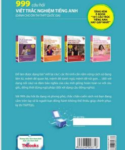 BIA CHOT 999 cau hoi viet trac nghiem tieng Anh Danh cho on thi THPT QG