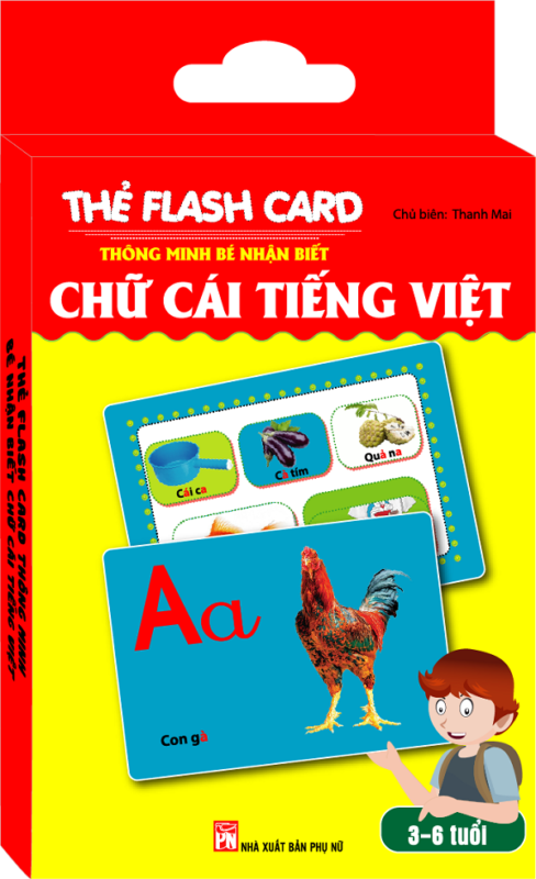 Thẻ flash card thông minh- bé nhận biết chữ cái tiếng việt (hộp)