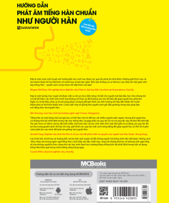 bìa sau Hướng dẫn phát âm chuẩn như người Hàn Quốc