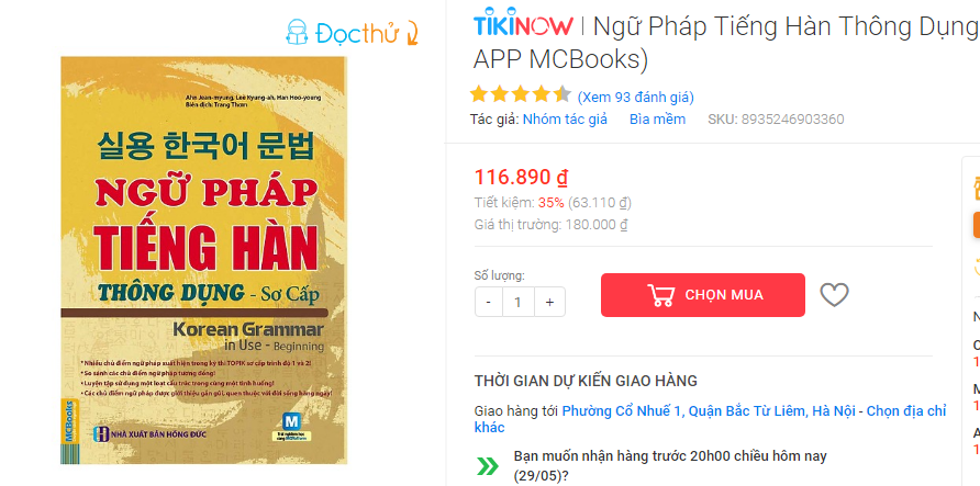 độc giả mua bộ sách này tại Tiki.vn sẽ được nhận mức ưu đãi giảm giá 35%