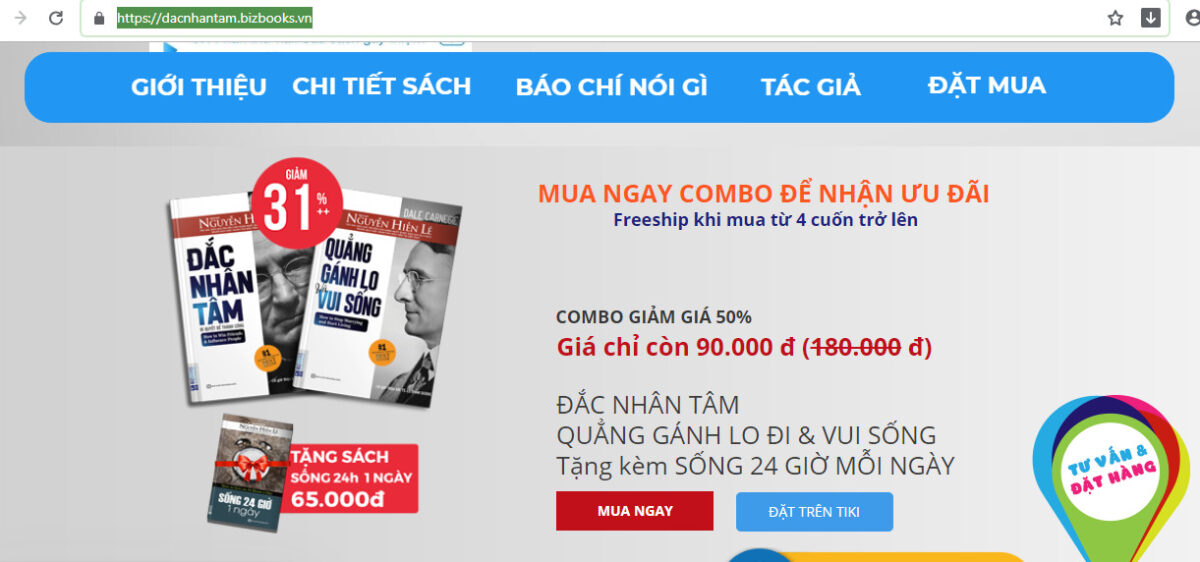 mua dac nhan tam tai website bizbooksvn