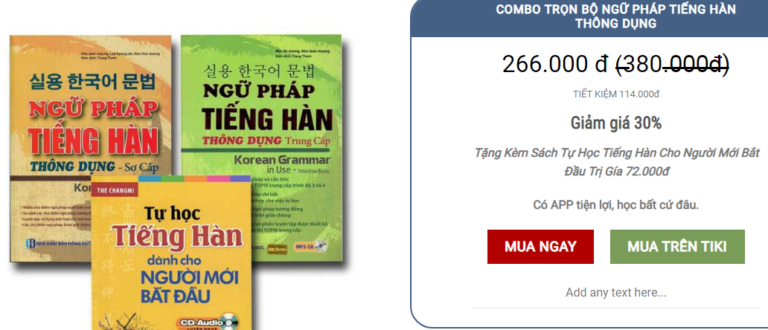 Mua sách tại link: https://mcbooks.vn/ngu-phap-tieng-han-thong-dung/ với nhiều ưu đãi