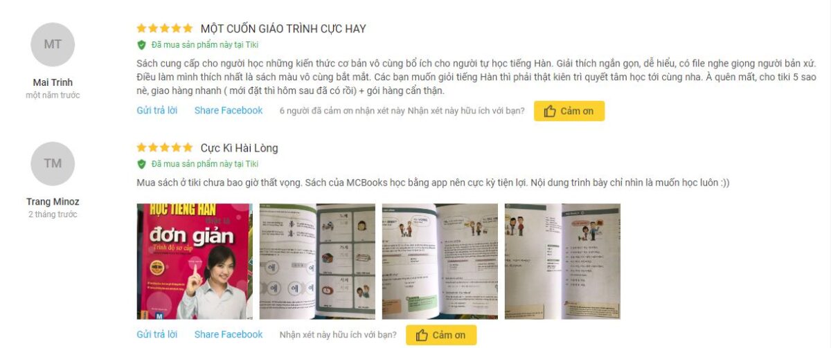 nhan xet tieng han