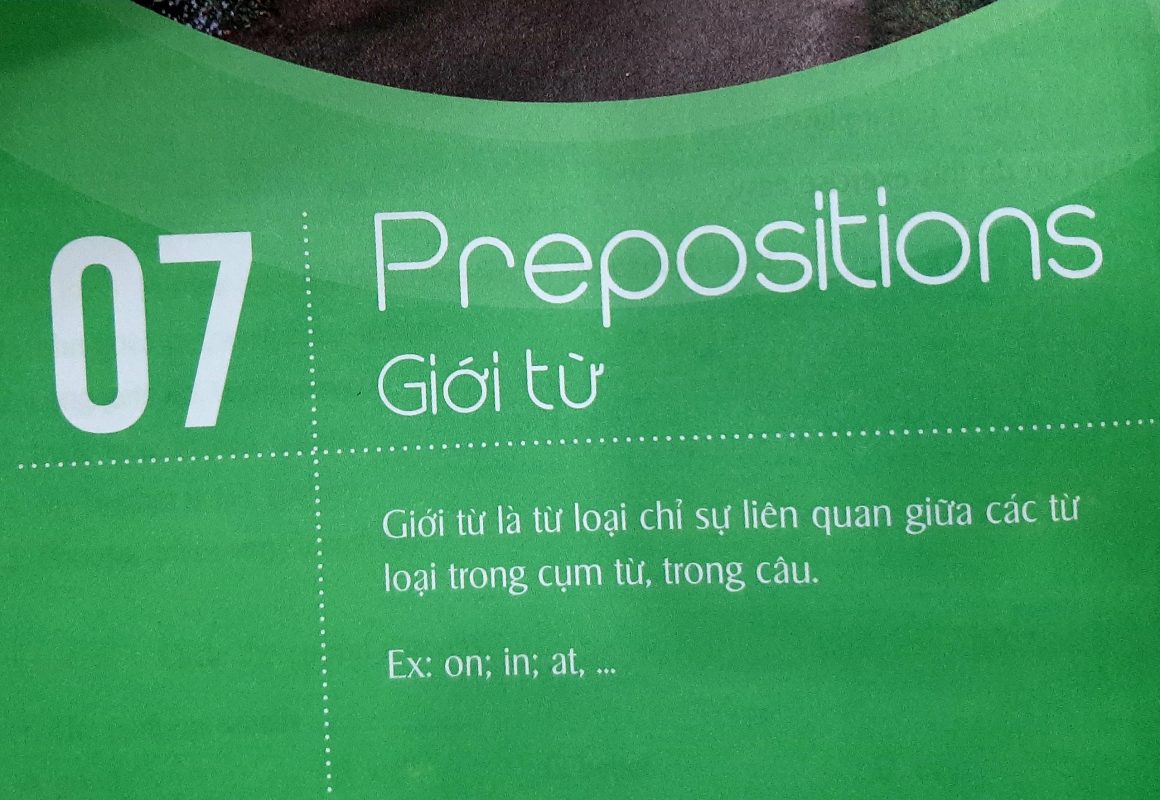 Giới từ trong tiếng Anh