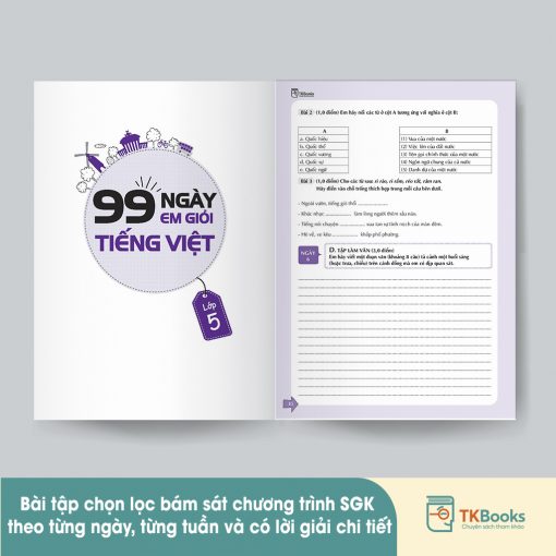 Nội dung sách bám sát chương Tiếng Việt lớp 5 của Bộ GD