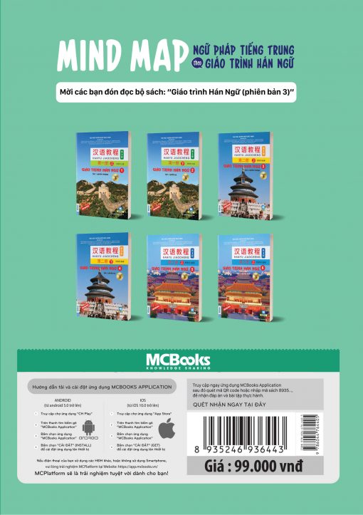 Bìa sau Mindmap ngữ pháp tiếng Trung theo giáo trình Hán Ngữ