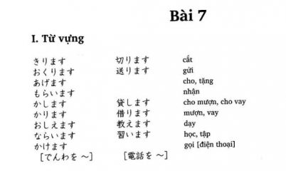 Ứng dụng học từ vựng tiếng Nhật bài 7 N5