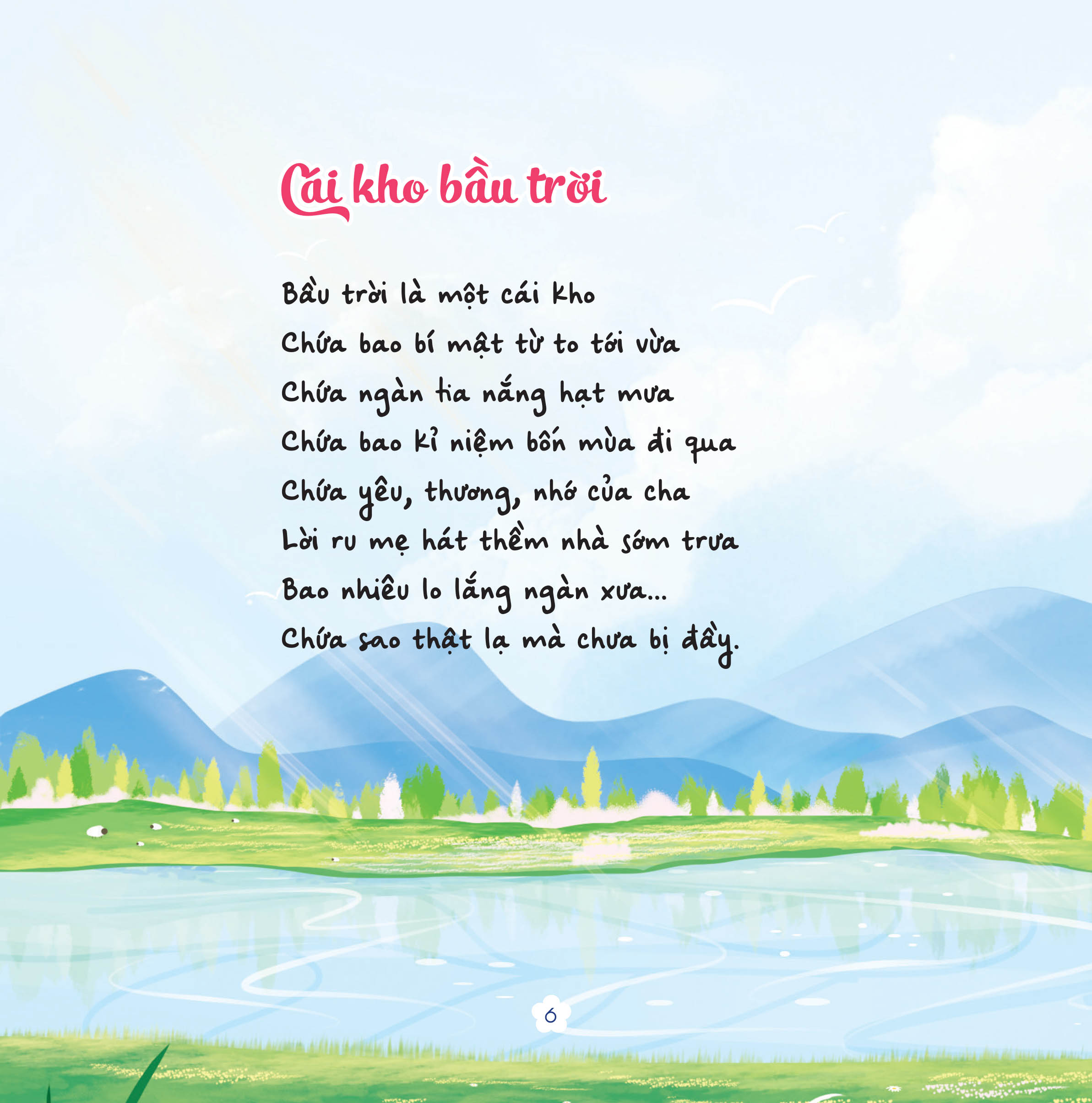 Ben trong cuon sach Be hoc noi qua tho Cai kho bau troi