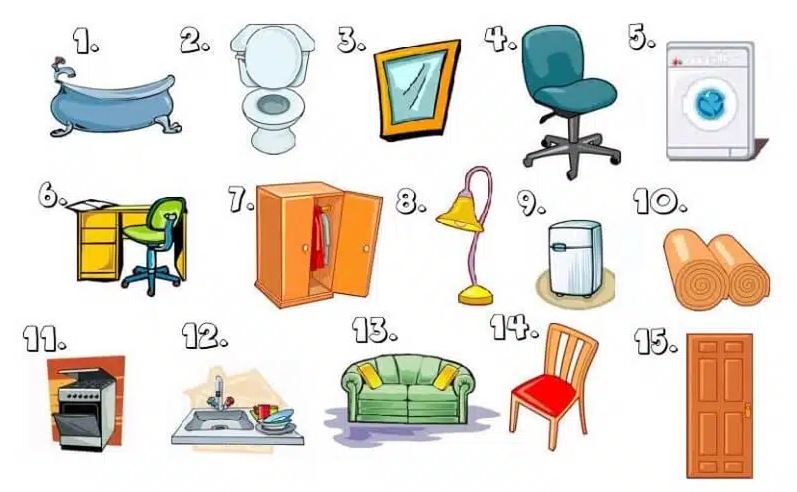 Từ vựng tiếng hàn về vật dụng trong nhà