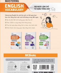 Bia sau Mastering English Conversation 180 Ngay Lam Chu Tu Vung Tieng Anh