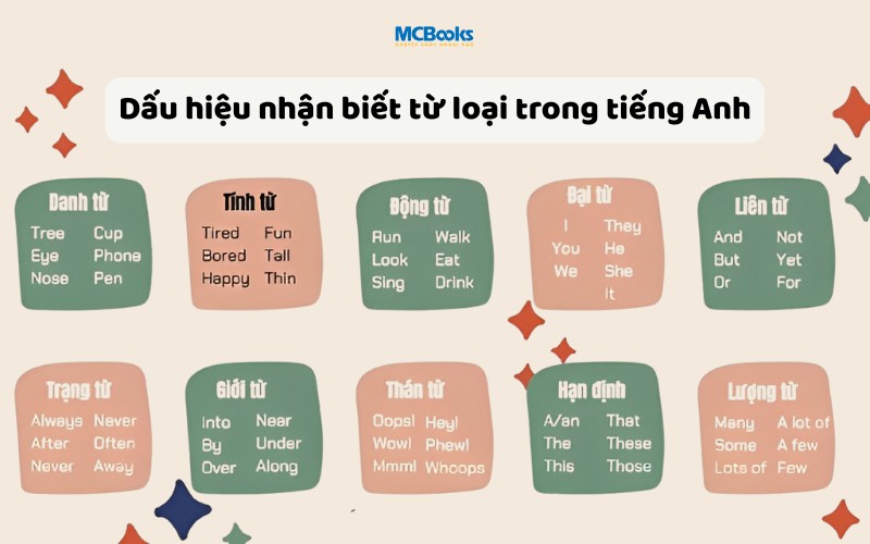 Từ loại trong tiếng Anh: Phân loại, cách dùng, ví dụ dễ hiểu