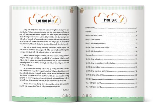 Mục lục của cuốn sách Bài tập bổ trợ nâng cao tiếng Anh lớp 5 – Tập 1