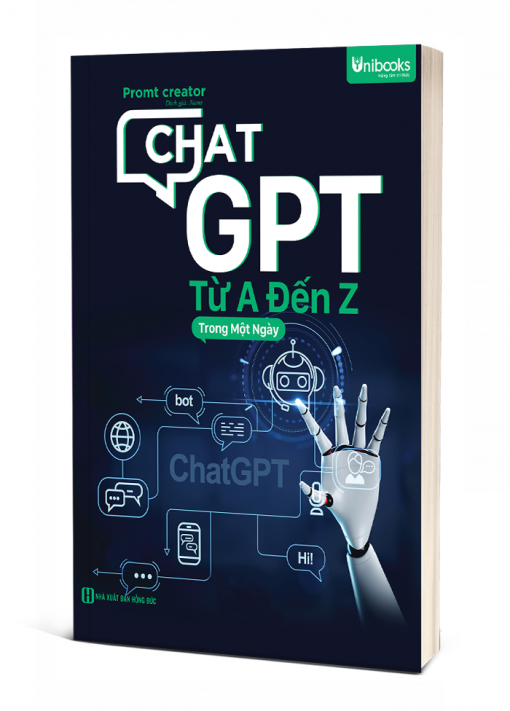 Bìa 3D cuốn ChatGPT từ A đến Z trong một ngày