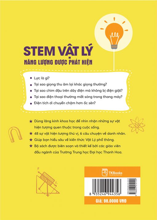 Bìa sau sách STEm Vật Lý - Năng lượng được phát hiện