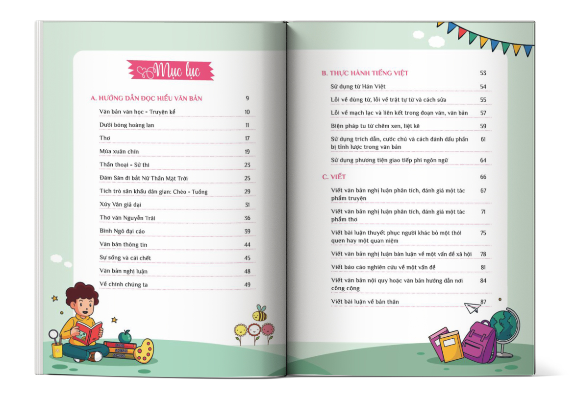 Mục lục sách Take Note Ngữ Văn lớp 10