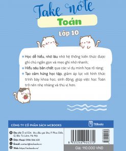bia sau sach take note toan lop 10