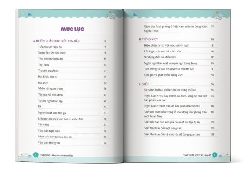 Mục lục của cuốn sách Take Note Ngữ Văn lớp 12