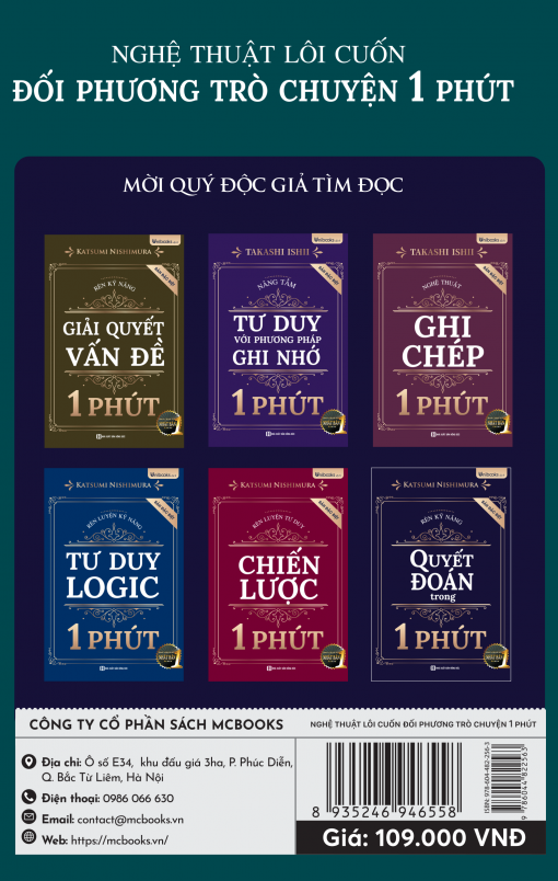 Bìa sau cuốn Nghệ Thuật Lôi Cuốn Đối Phương Trò Chuyện 1 Phút