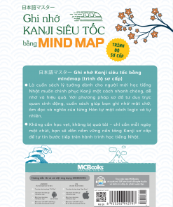 Bia sau cuon 日本語マスター Ghi nho Kanji sieu toc bang mindmap trinh do so cap