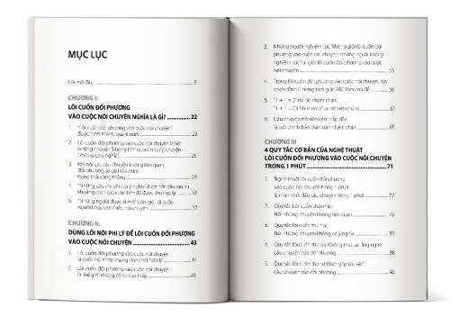 Mục lục cuốn Nghệ Thuật Lôi Cuốn Đối Phương Trò Chuyện 1 Phút