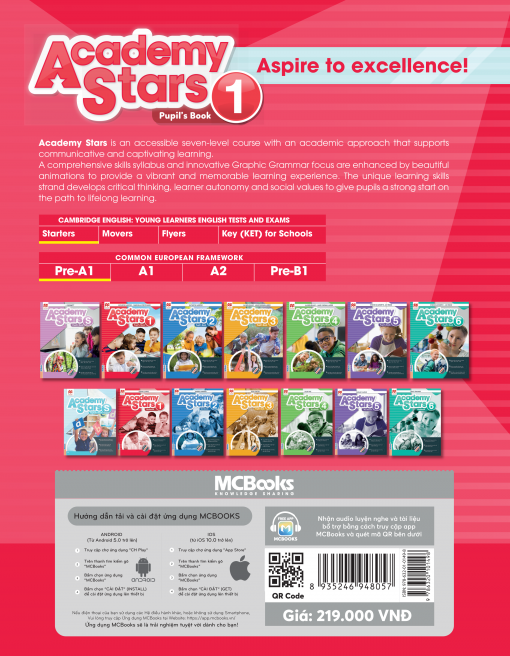 Bìa sau cuốn Academy Stars Pupil's Book 1