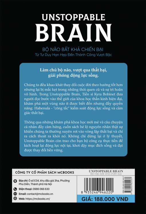Bìa sau cuốn Unstoppable Brain