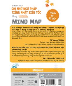 Bia sau cuon 日本語マスター Ghi nho Ngu phap tieng Nhat sieu toc bang mindmap trinh do so cap