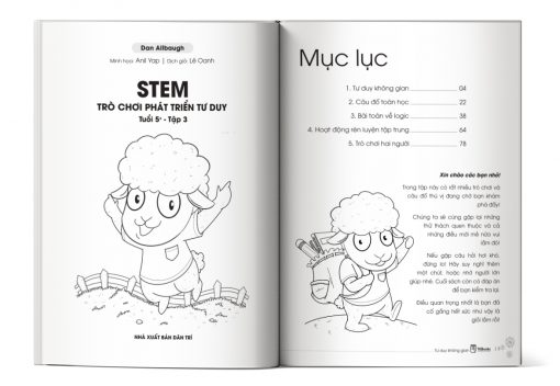 Mục lục của cuốn sách STEM Trò Chơi Phát Triển Tư Duy Tuổi 5+ – Tập 3