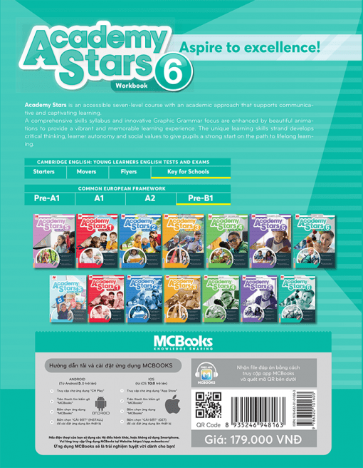 Bia sau Academy Stars WorkBook 6
