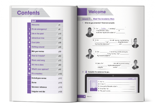 Mục lục Academy Stars WorkBook 5