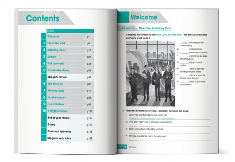 Mục lục Academy Stars WorkBook 6