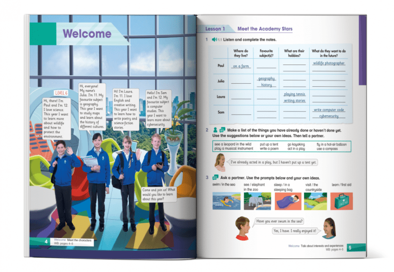 Nội dung Academy Stars Pupil’s Book 6