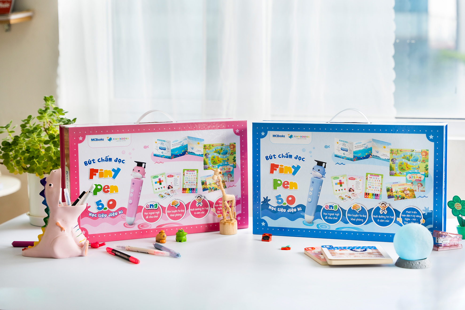 Bộ sản phẩm Bút chấm đọc Finypen 5.0 - Học liệu diệu kì