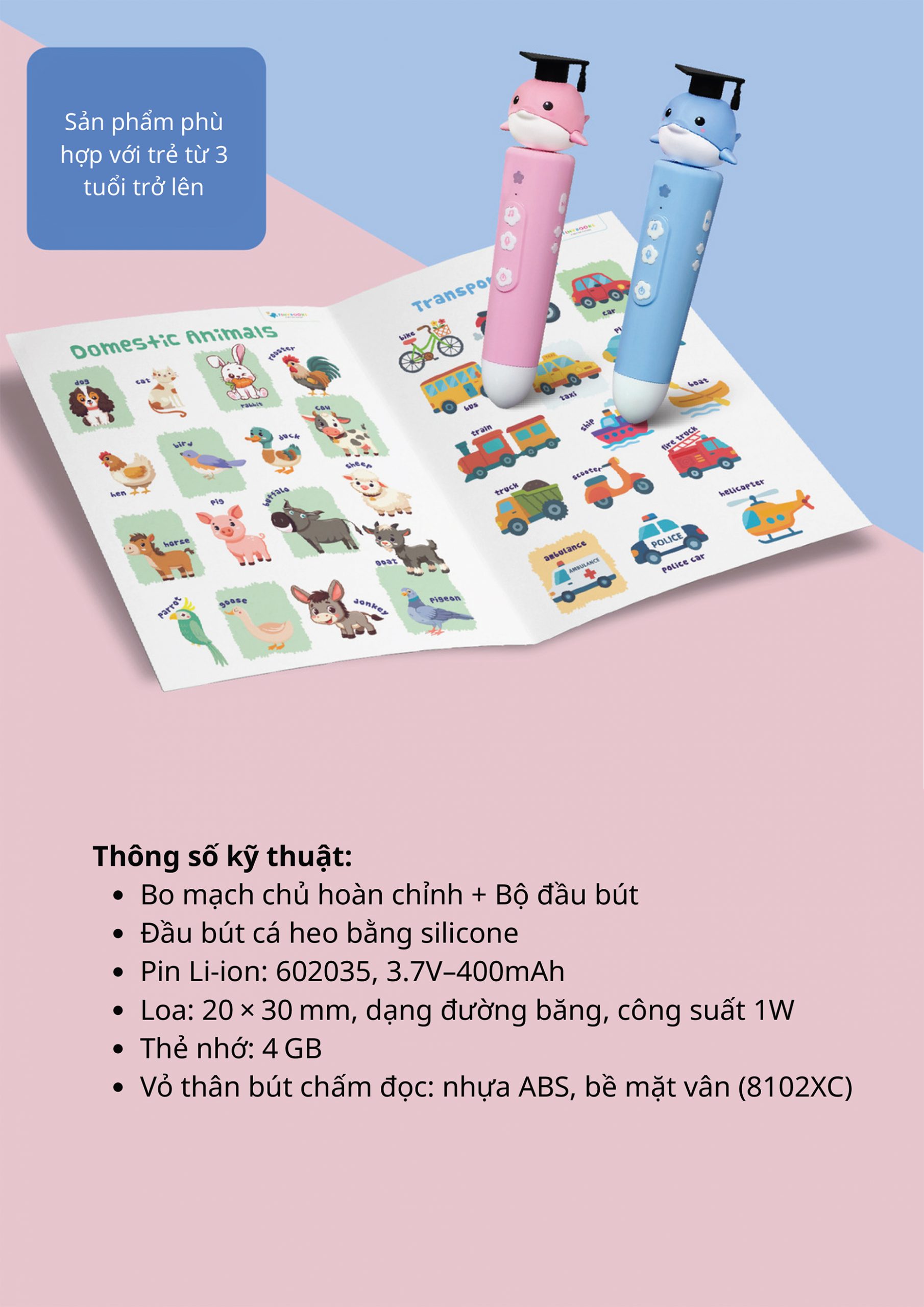 Thông số kỹ thuật Bút chấm đọc FinyPen 5.0