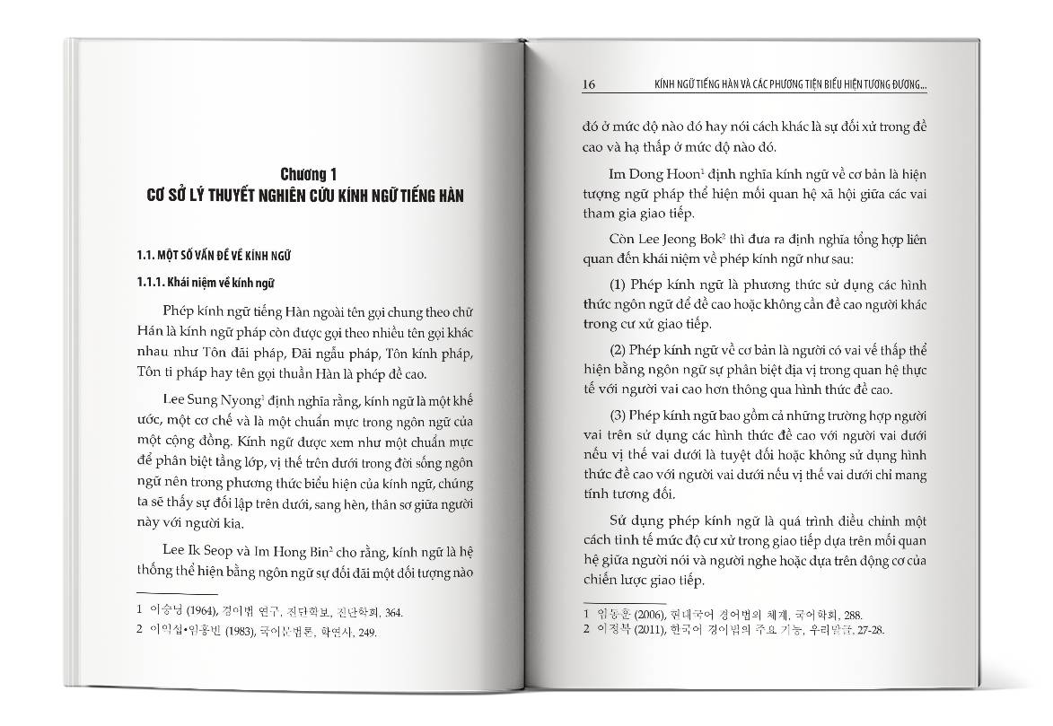 Nội dung bên trong cuốn sách Kính Ngữ Tiếng Hàn Và Các Phương Tiện Biểu Hiện Tương Đương Trong Tiếng Việt