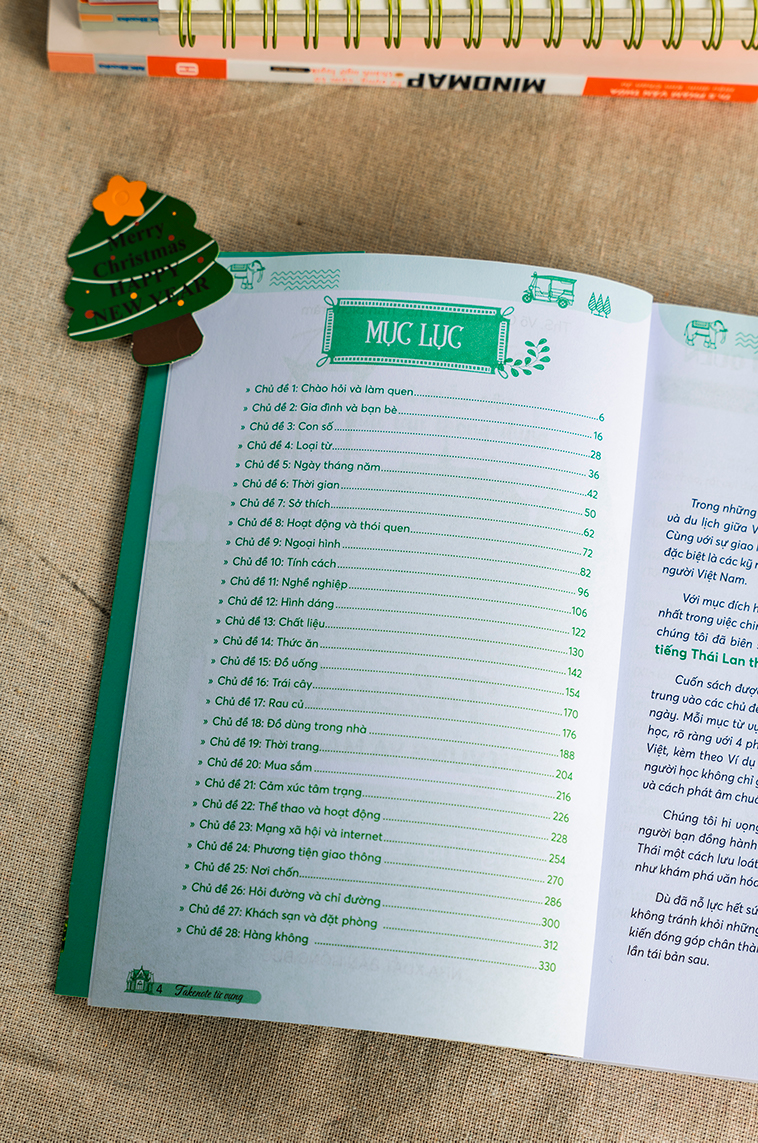 Ảnh Mục lục Takenote Từ Vựng Mẫu Câu Tiếng Thái Lan Thông Dụng 2