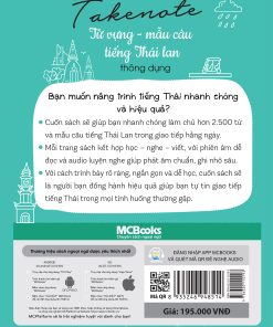 Bia sau Takenote tu vung mau cau tieng Thai Lan thong dung