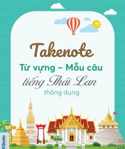 Bia truoc Takenote tu vung mau cau tieng Thai Lan thong dung