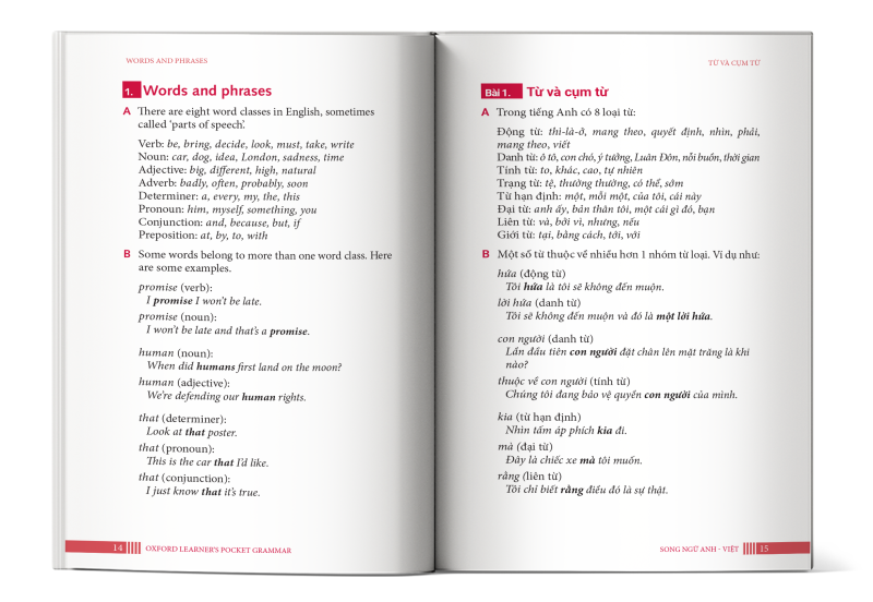 Nội dung cuốn Oxford Learner's pocket Grammar - song ngữ