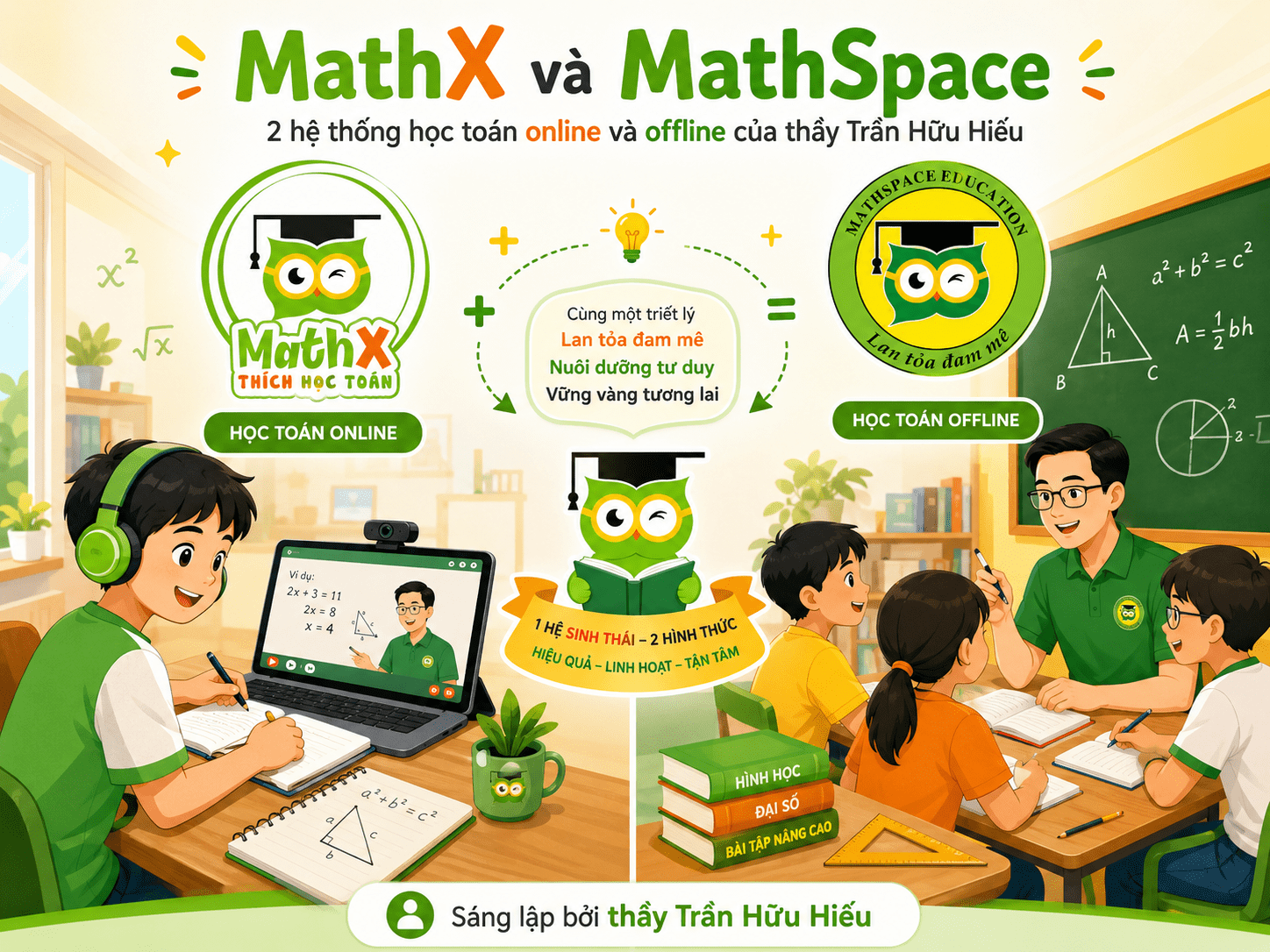 Trung tâm toán Mathspace Education của thầy nào?